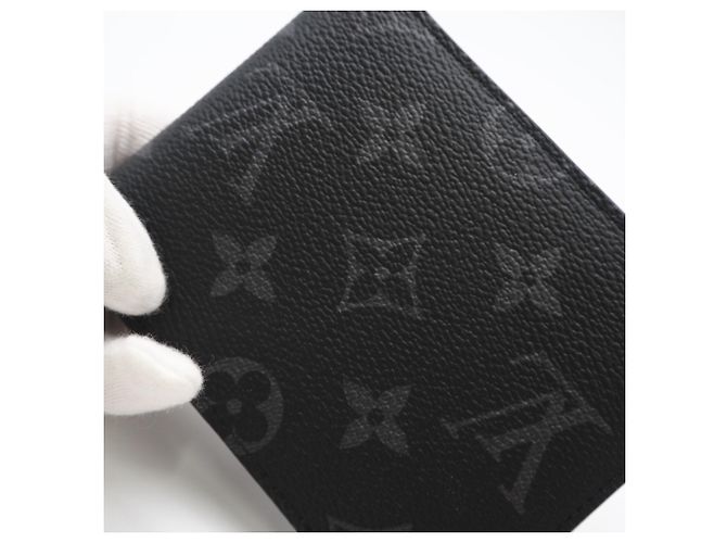 Louis Vuitton Monogram Eclipse Portefeuille Slender Bi-fold Wallet Brown Black - view 4