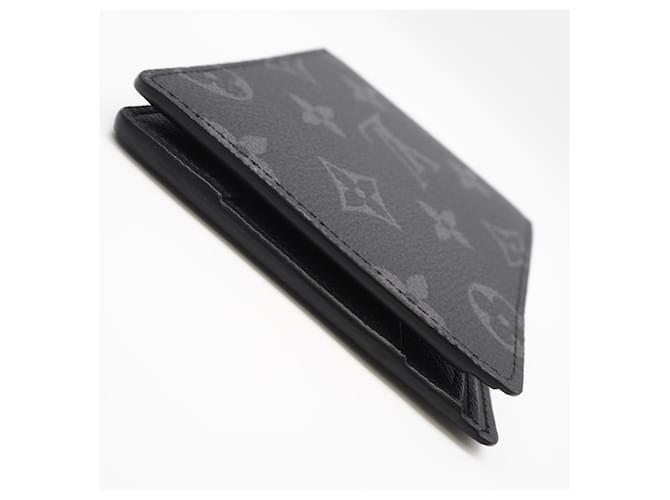 Louis Vuitton Monogram Eclipse Portefeuille Slender Bi-fold Wallet Brown Black - view 7