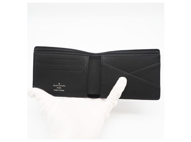 Louis Vuitton Monogram Eclipse Portefeuille Slender Bi-fold Wallet Brown Black - view 9