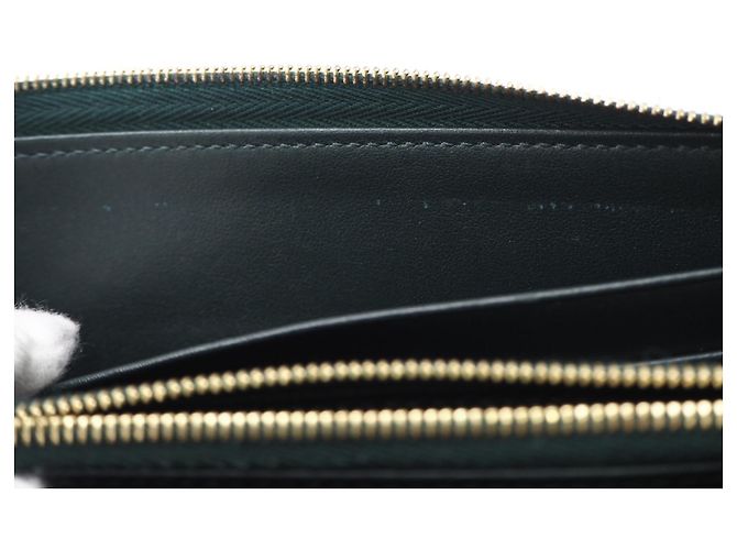 Céline Celine Zip-Wallet aus Kalbsleder, groß, Grün - Ansicht 14