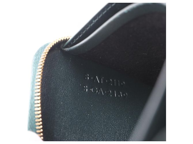 Céline Celine Zip-Wallet aus Kalbsleder, groß, Grün - Ansicht 16