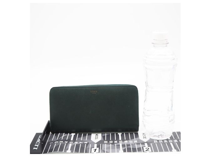 Céline Celine Zip-Wallet aus Kalbsleder, groß, Grün - Ansicht 3