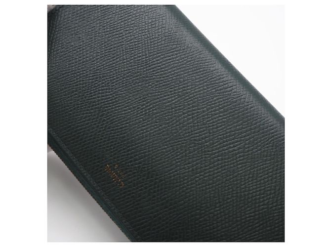 Céline Celine Zip-Wallet aus Kalbsleder, groß, Grün - Ansicht 5