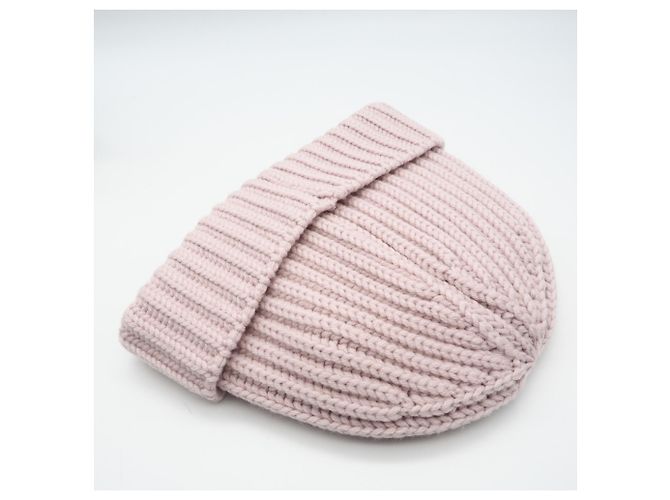 Berretto Prada in lana e cashmere rosa - vista 3