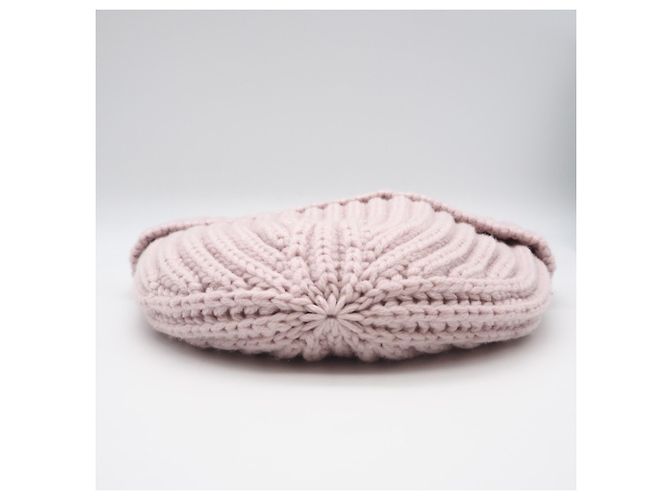 Berretto Prada in lana e cashmere rosa - vista 6