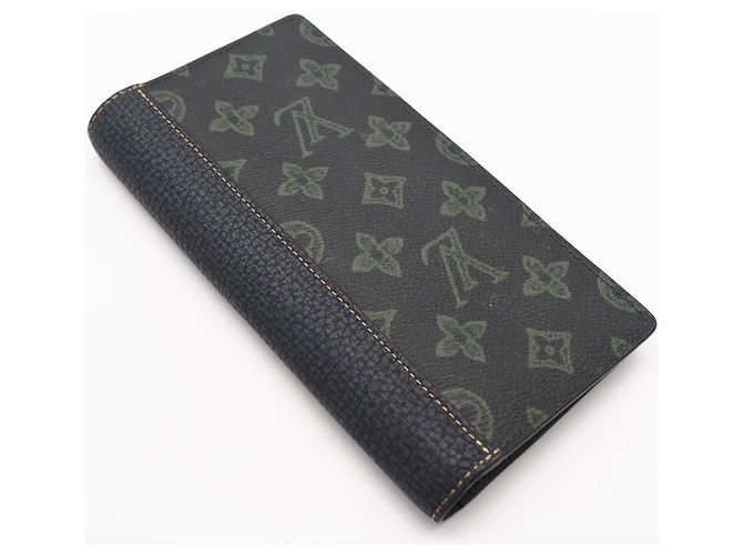 Louis Vuitton Monogram Portefeuille Brazza NM Marrone Verde Blu navy - vista 2