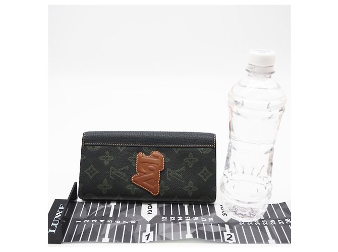 Louis Vuitton Monogram Portefeuille Brazza NM Marrone Verde Blu navy - vista 3