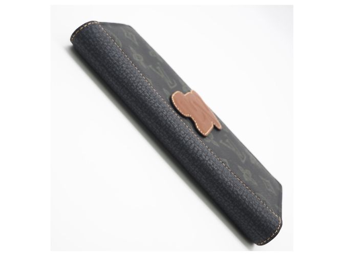 Louis Vuitton Monogram Portefeuille Brazza NM Marrone Verde Blu navy - vista 6