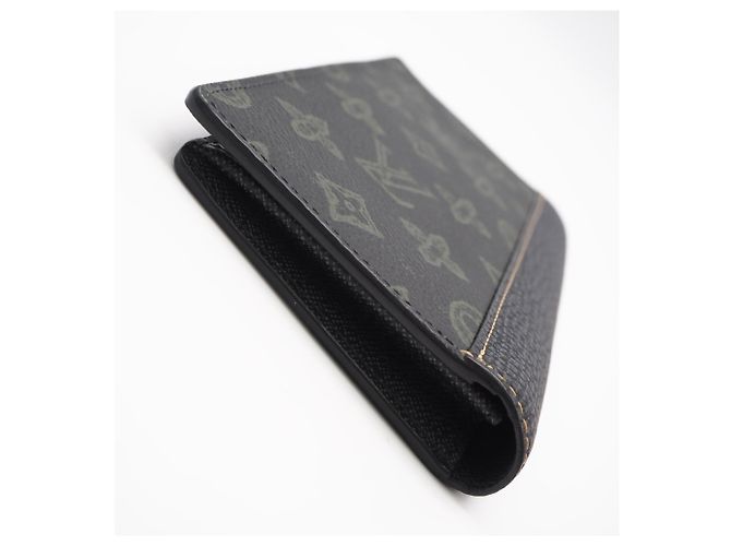 Louis Vuitton Monogram Portefeuille Brazza NM Marrone Verde Blu navy - vista 8