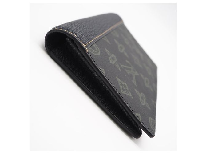 Louis Vuitton Monogram Portefeuille Brazza NM Marrone Verde Blu navy - vista 9