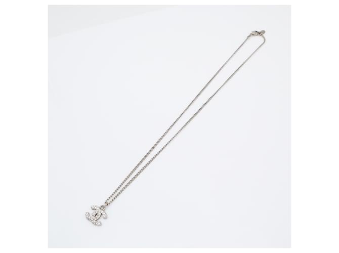 Collana CHANEL Coco Mark in strass argento - vista 2