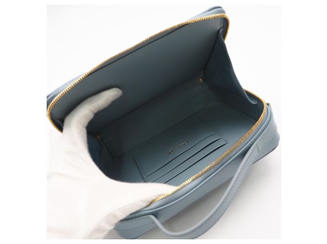 Borsa Caro Box in pelle Christian Dior Blu - vista 10