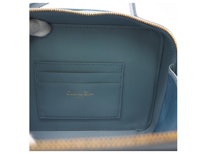 Borsa Caro Box in pelle Christian Dior Blu - vista 11