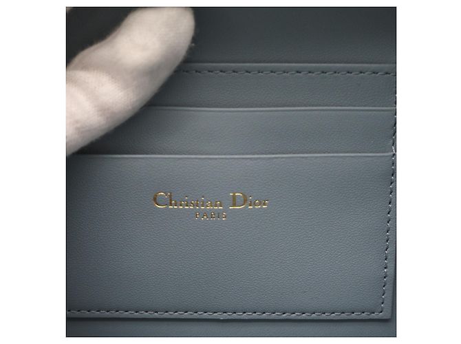 Borsa Caro Box in pelle Christian Dior Blu - vista 12