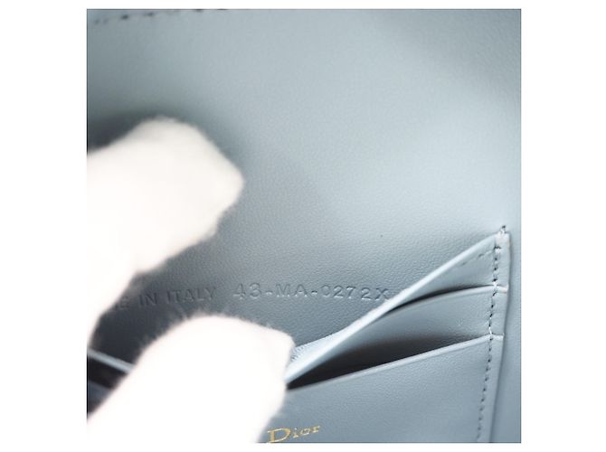 Borsa Caro Box in pelle Christian Dior Blu - vista 13