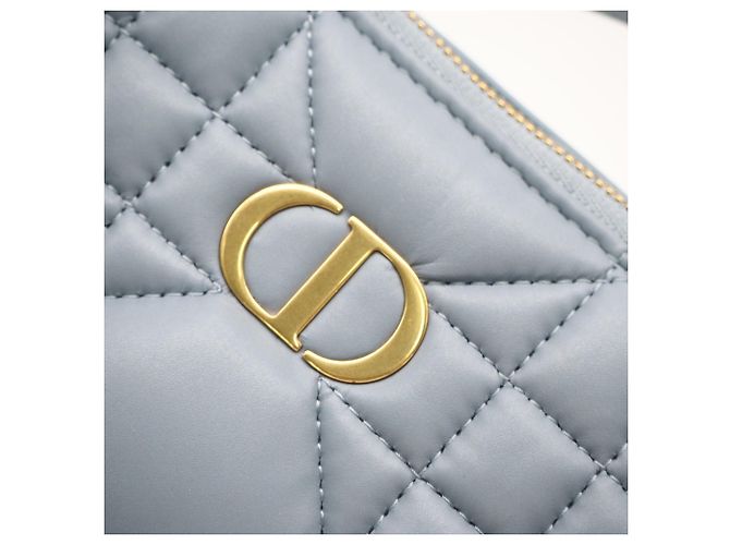 Borsa Caro Box in pelle Christian Dior Blu - vista 5