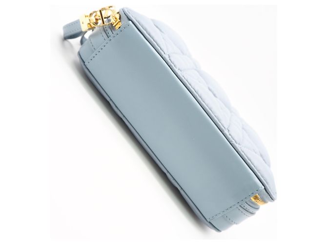 Borsa Caro Box in pelle Christian Dior Blu - vista 7
