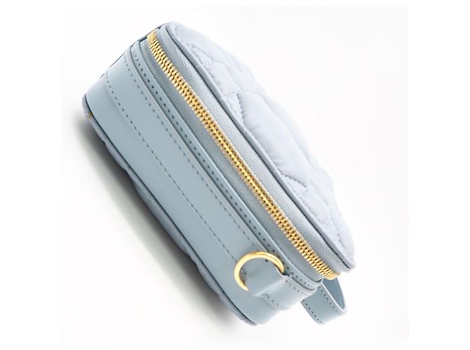 Borsa Caro Box in pelle Christian Dior Blu - vista 8