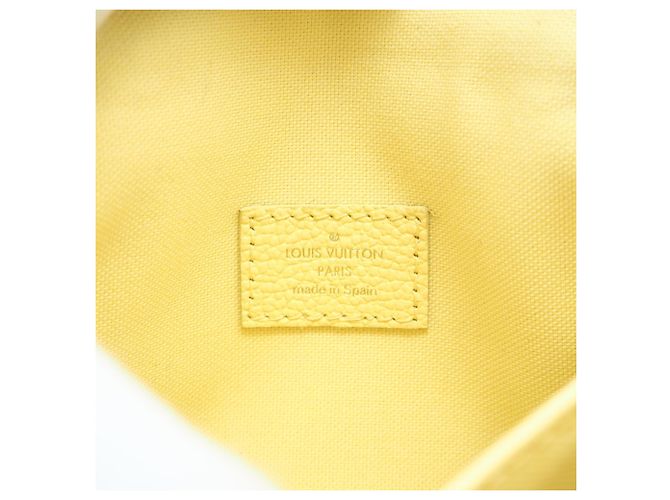 Borsa a Spalla Louis Vuitton Monogram Empreinte Micrometis Giallo - vista 14
