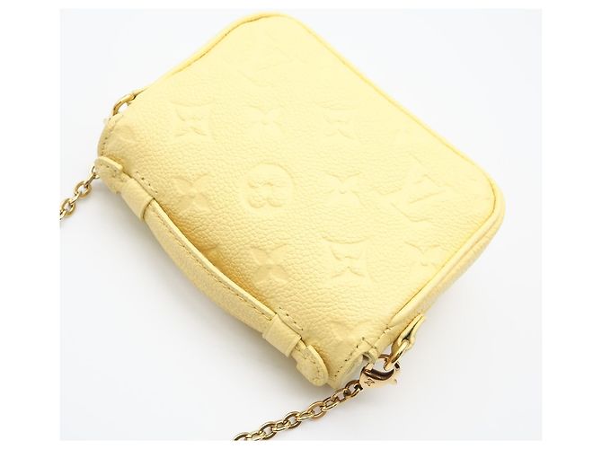 Borsa a Spalla Louis Vuitton Monogram Empreinte Micrometis Giallo - vista 2