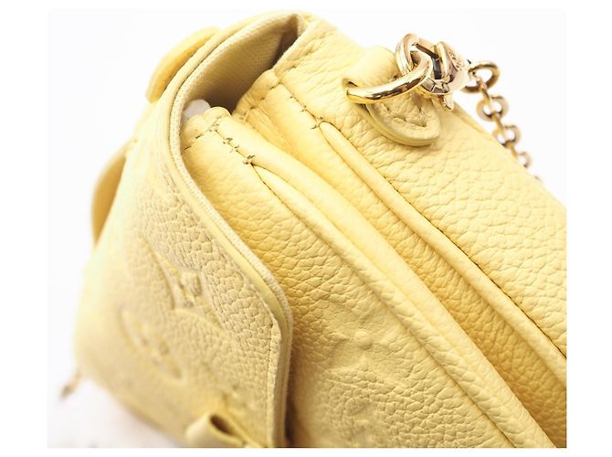Borsa a Spalla Louis Vuitton Monogram Empreinte Micrometis Giallo - vista 4
