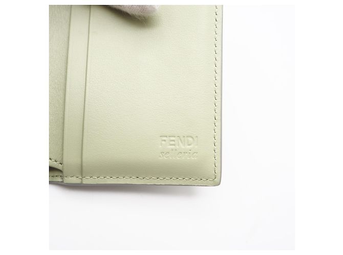 FENDI Peekaboo Micro Tri-fold Wallet Green - view 13
