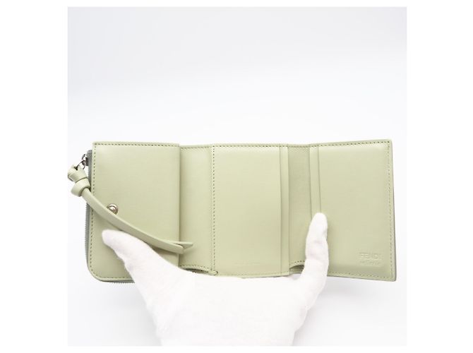 FENDI Peekaboo Micro Tri-fold Wallet Green - view 9