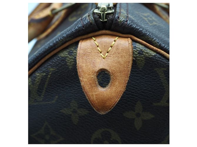 Borsa Louis Vuitton Monogram Speedy 30 Marrone - vista 16