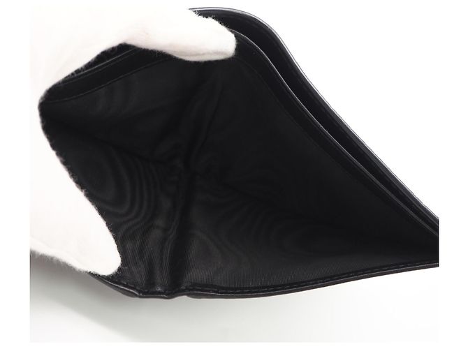 Prada Vitello Daino Leather Bi-fold Wallet Black - view 11