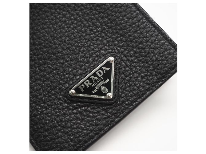 Prada Vitello Daino Leather Bi-fold Wallet Black - view 9