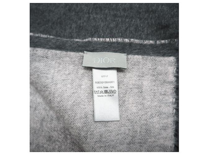 Sciarpa/Stola in seta doppio lato Christian Dior Marrone Rosa - vista 10