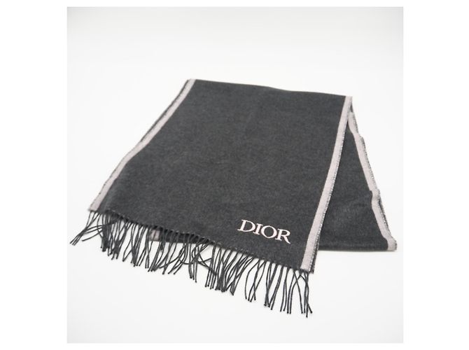 Sciarpa/Stola in seta doppio lato Christian Dior Marrone Rosa - vista 2