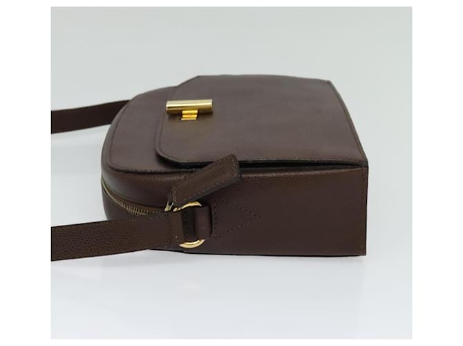 Céline Celine Vintage Turnlock Leather Marrone - vista 3