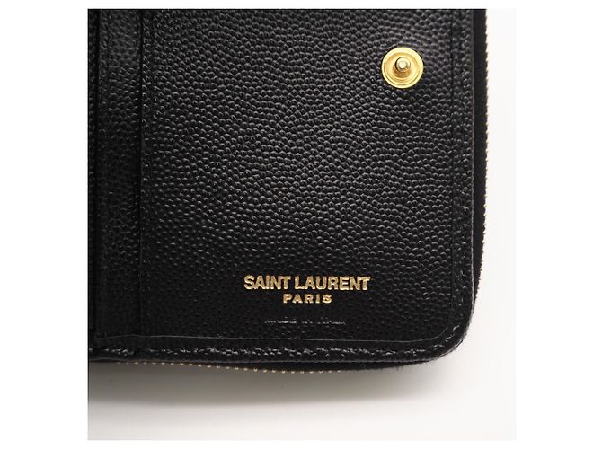 Zweifach-Geldbörse Yves Saint Laurent Schwarz - Ansicht 12