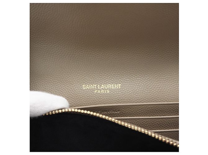 Cartera larga Cassandra Matelassé Yves Saint Laurent Beige - vista 12