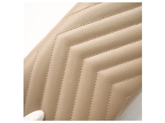 Cartera larga Cassandra Matelassé Yves Saint Laurent Beige - vista 4