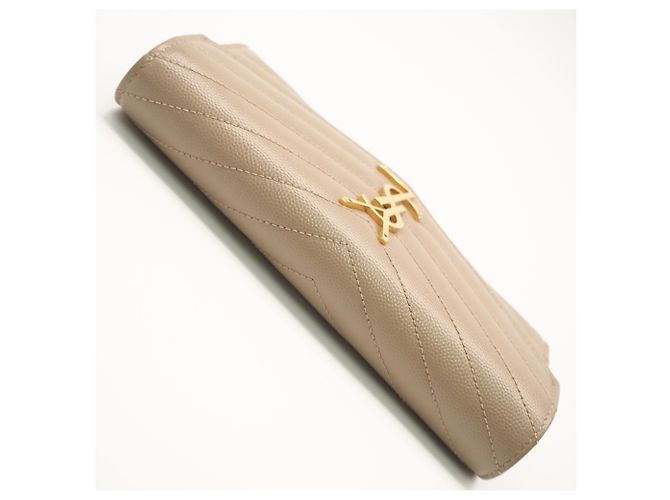 Cartera larga Cassandra Matelassé Yves Saint Laurent Beige - vista 5