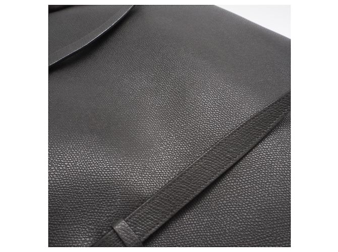 Valextra Große Totetasche aus Leder mit Pelz Braun - Ansicht 3