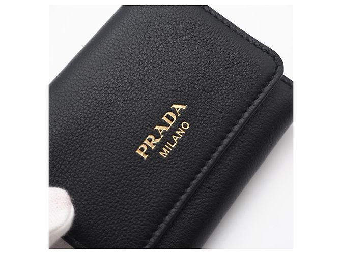 Cartera de cuero tríptico Prada Porta Piccolo Negro - vista 4