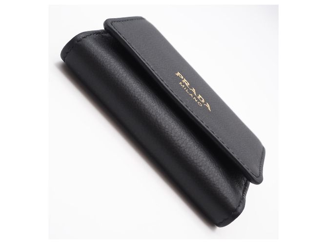 Cartera de cuero tríptico Prada Porta Piccolo Negro - vista 6