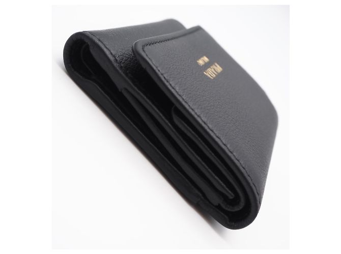 Cartera de cuero tríptico Prada Porta Piccolo Negro - vista 7