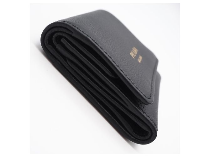 Cartera de cuero tríptico Prada Porta Piccolo Negro - vista 8