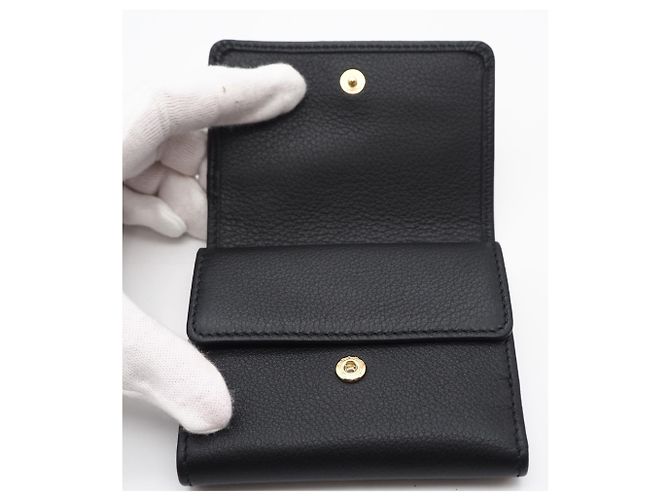 Cartera de cuero tríptico Prada Porta Piccolo Negro - vista 9