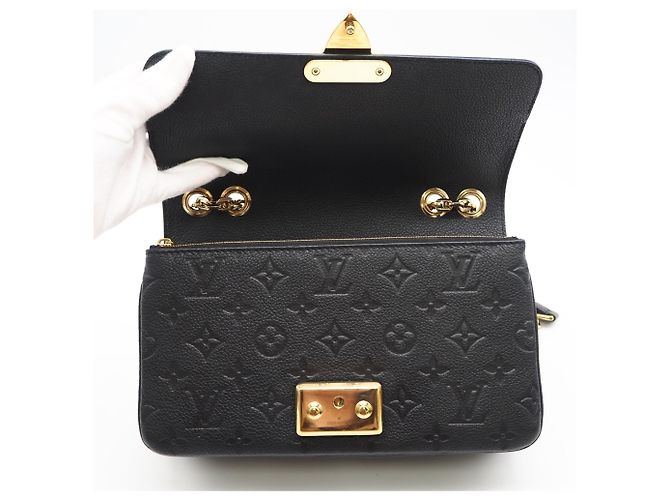 Borsa a tracolla Louis Vuitton Monogram Empreinte Marceau Nero - vista 11