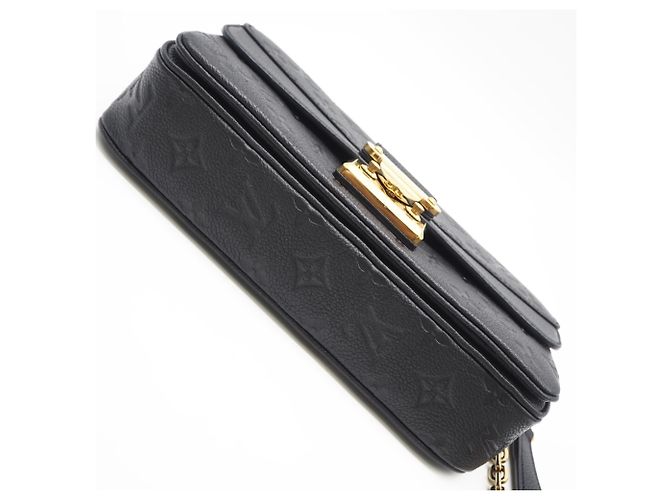 Borsa a tracolla Louis Vuitton Monogram Empreinte Marceau Nero - vista 8