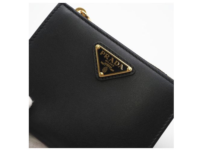 Prada City Calf Triangle Wallet Nero Schwarz - Ansicht 4