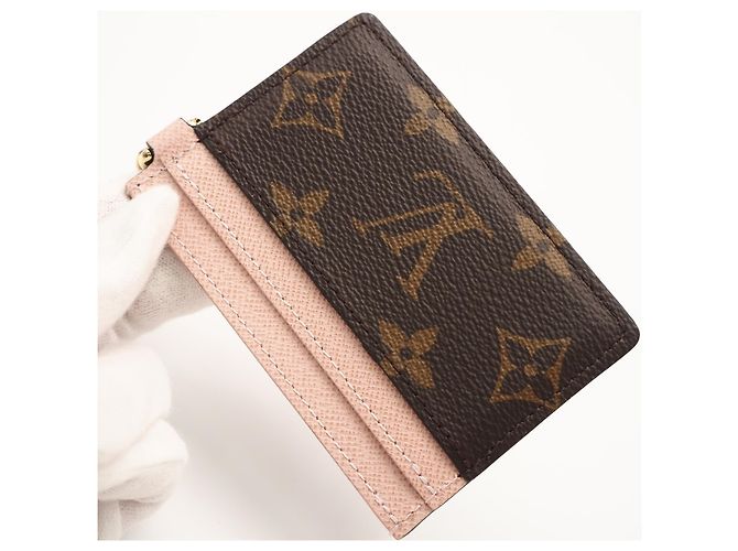 Louis Vuitton Monogram Porta Biglietti Marrone Rosa - vista 4