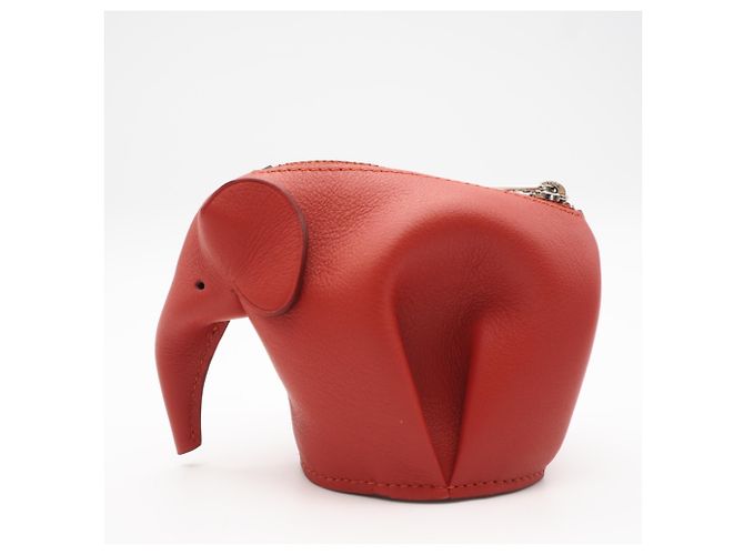 Pochette Elephant in pelle Loewe rosso - vista 2