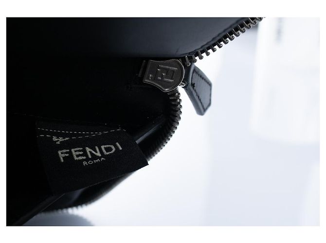 Fendi, pochette continental zip in pelle con stampa FF Multicolore - vista 4