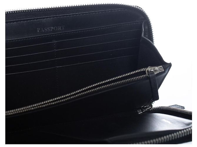 Fendi, pochette continental zip in pelle con stampa FF Multicolore - vista 5